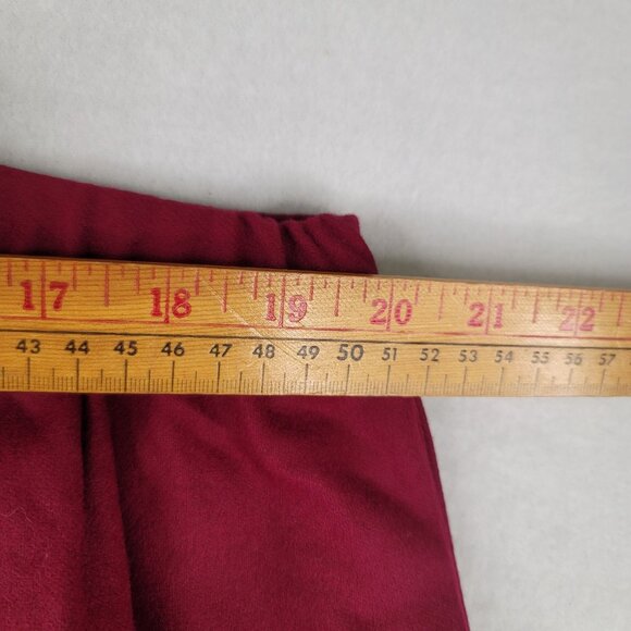 Vintage 90s Pendleton Plus Petite Wool Skirt 22W Wine Red Straight USA Deadstock - Picture 7 of 8